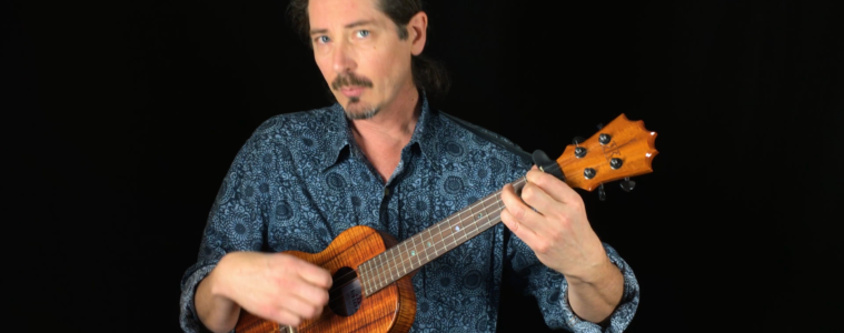Daniel Ward holding ukulele for Arpeggio Lesson