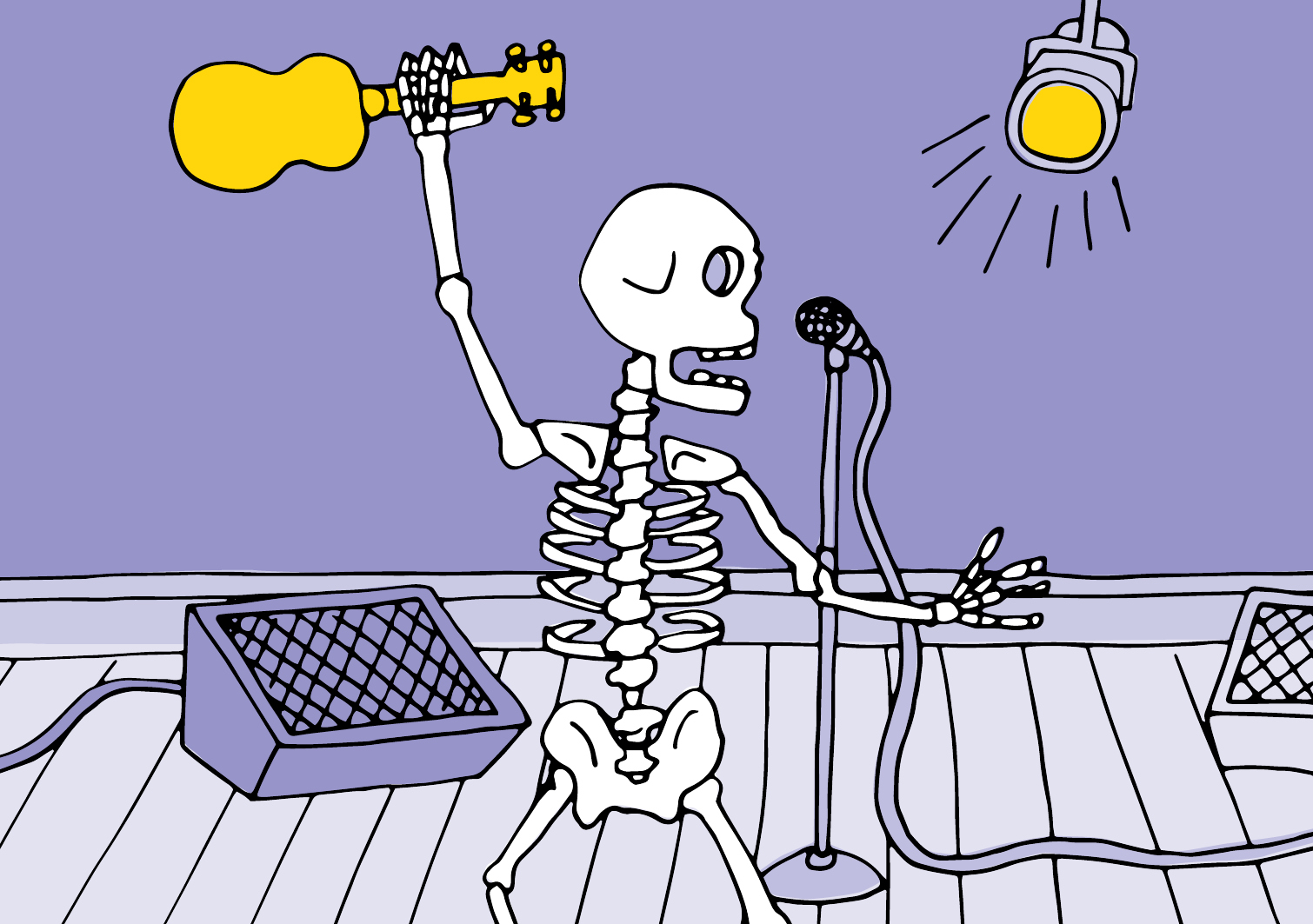 Ukulele Stage Fright Bill Evans Illo