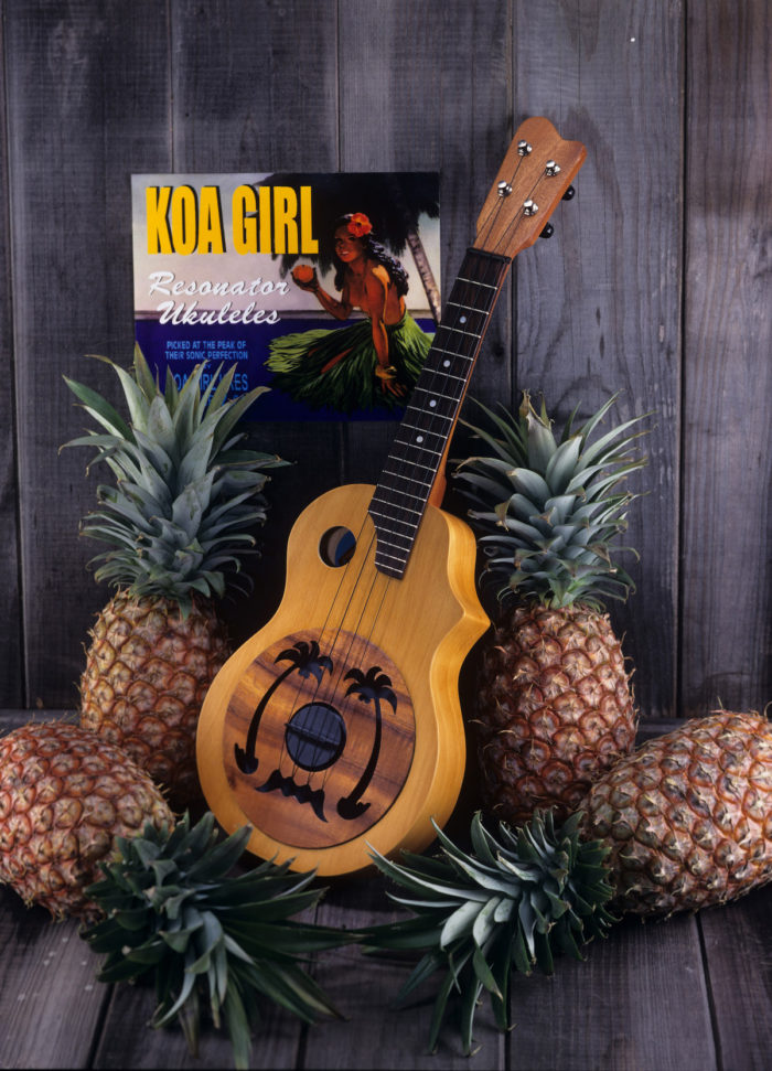 wood resonator ukulele