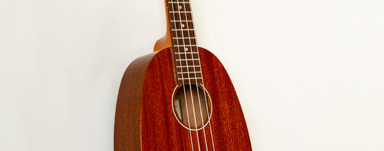 Ohana PKT-25G Tenor Pineapple ukulele close up