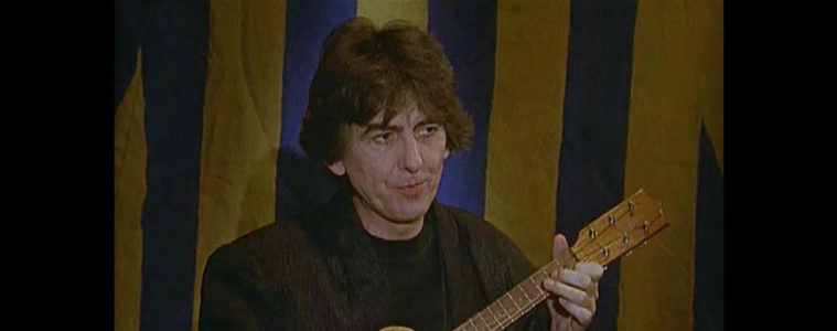 George Harrison playing 'Between the Devil and the Deep Blue Sea' on ukulele