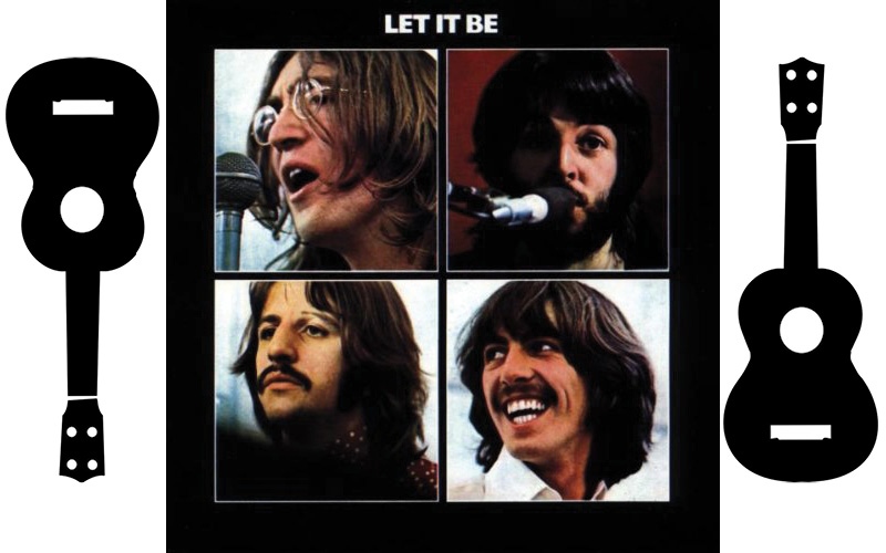 let it be album cover with ukuleles